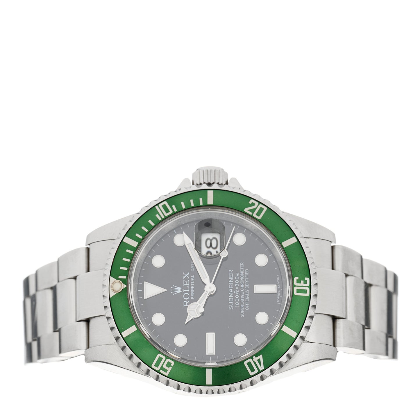 Stainless Steel 40mm Oyster Perpetual Submariner Date 50th Anniversary Kermit Watch Black 16610LV