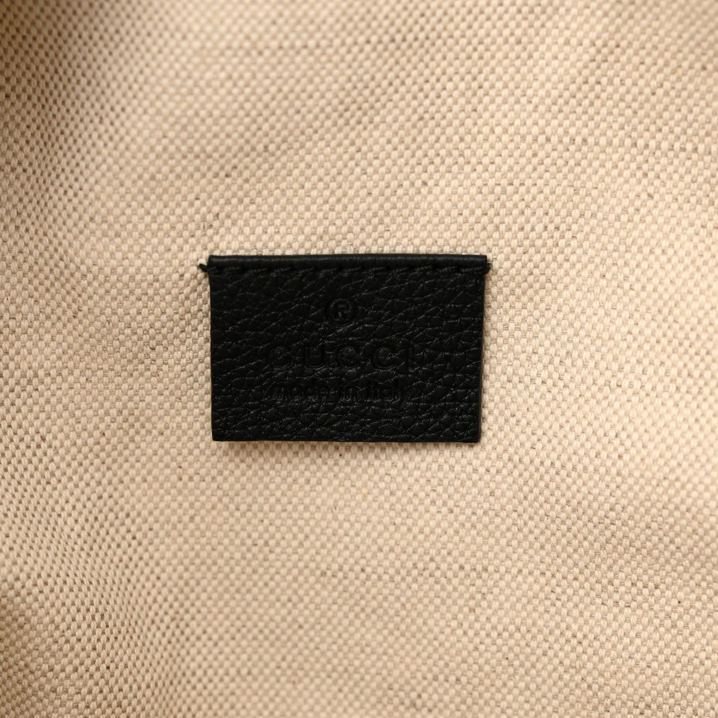 Grained Calfskin Logo Belt Bag Black