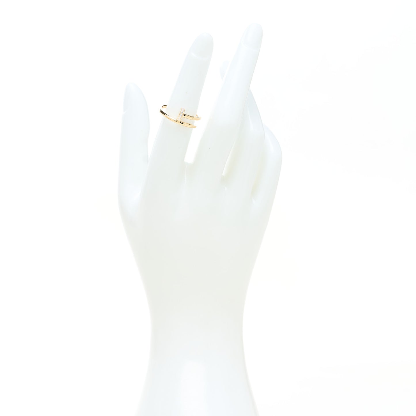 18K Yellow Gold Diamond Small Juste Un Clou Ring 50 5.25