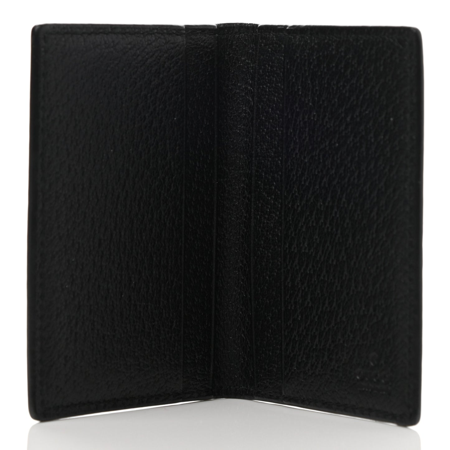 Calfskin Boar Effect GG Marmont Card Case Black