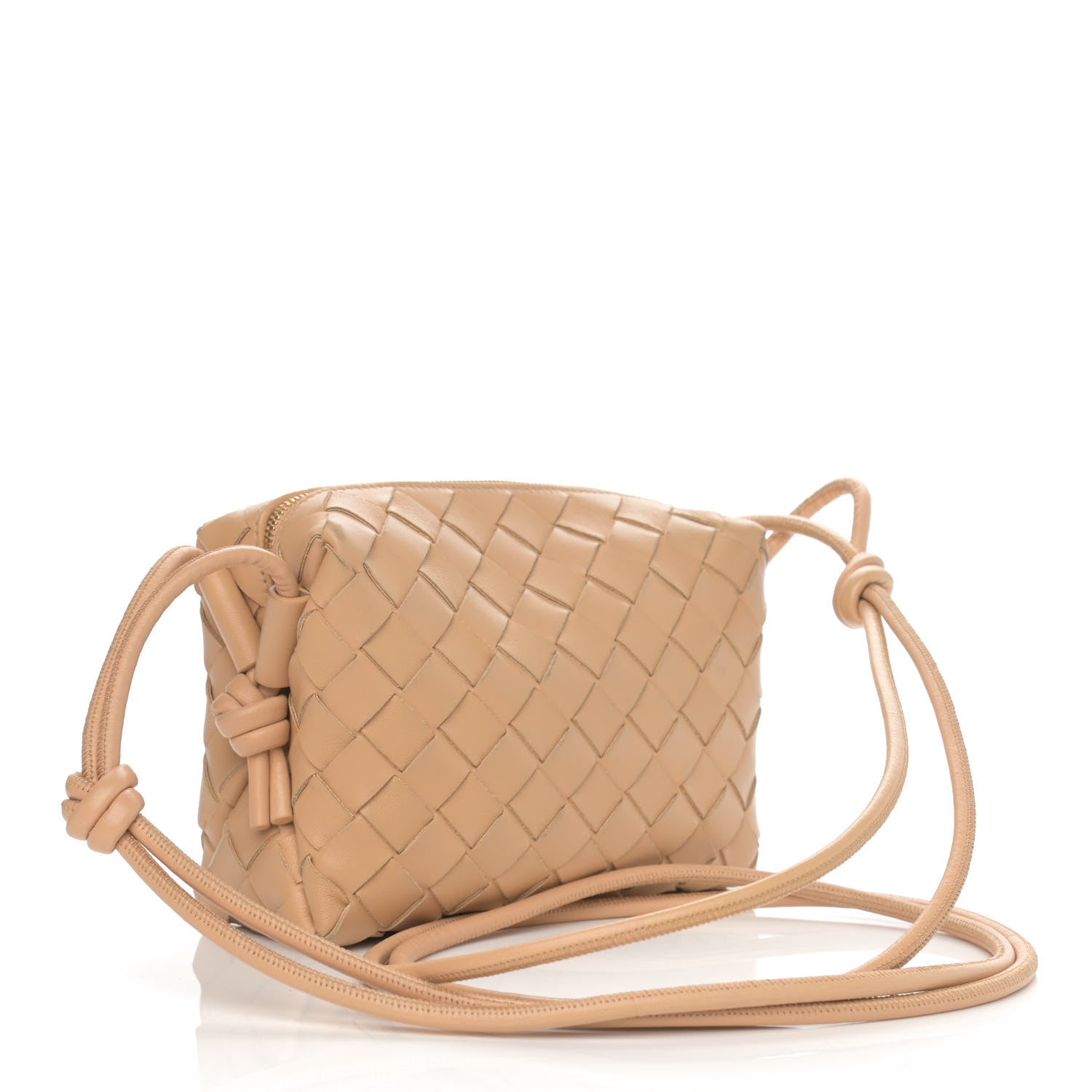 Bottega Veneta Nappa Intrecciato Mini Loop Camera Bag Almond 3 of 14