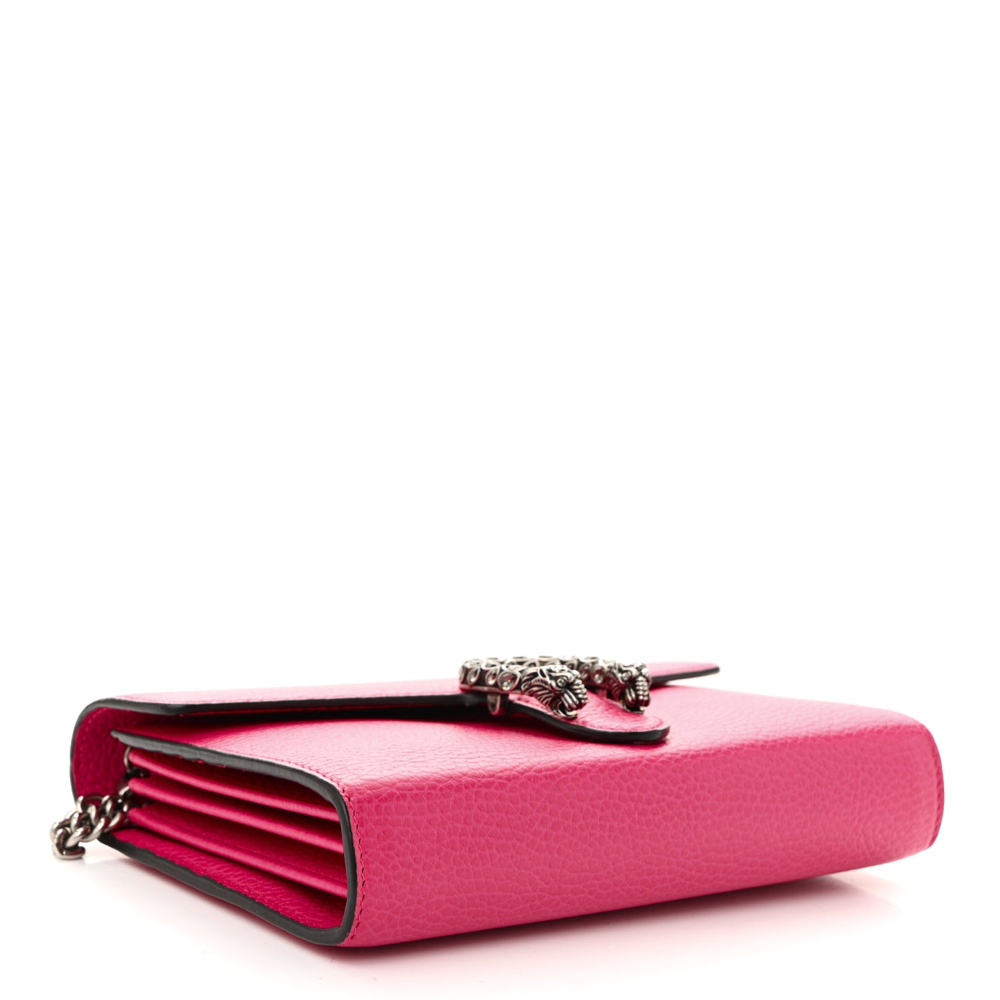 Dollar Calfskin Crystal Mini Dionysus Chain Wallet Box Pink