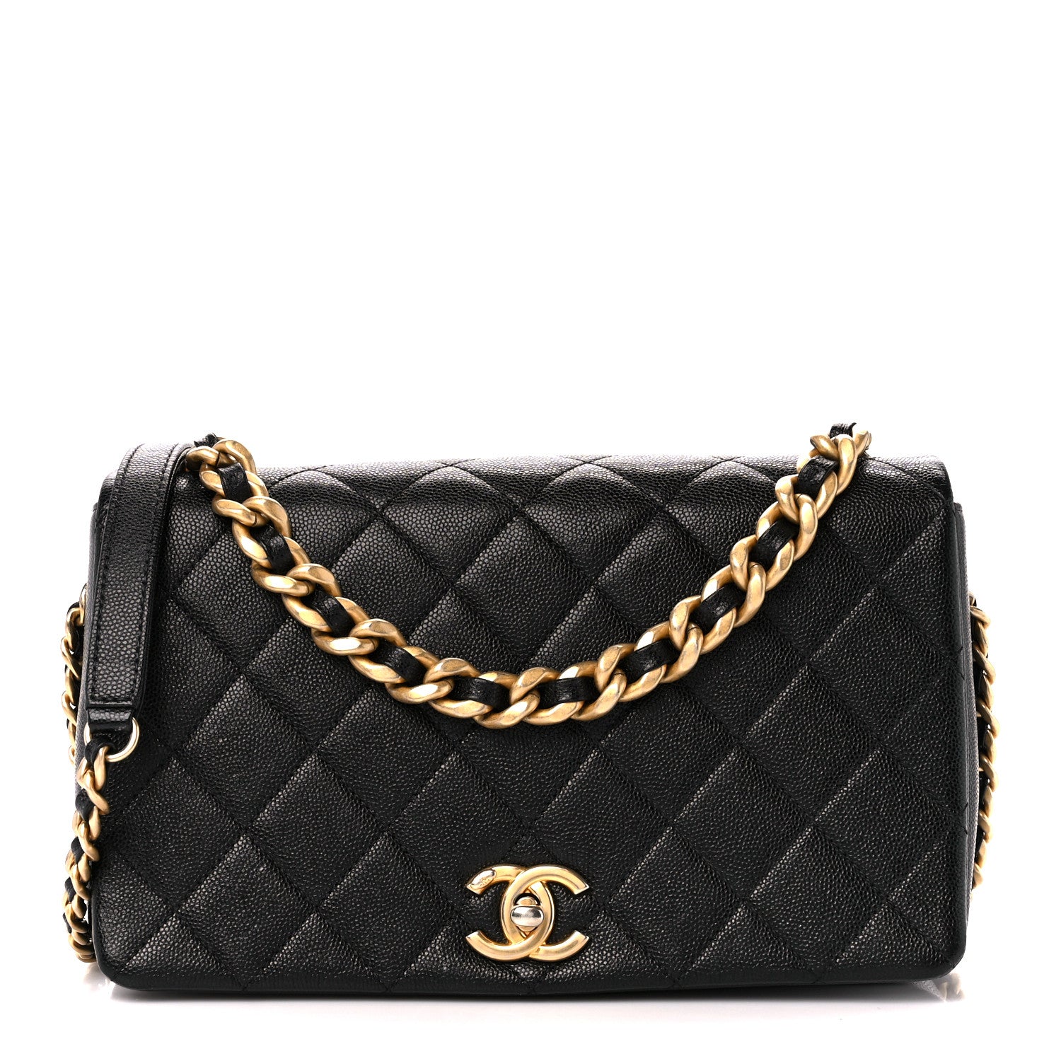 Chanel Caviar Quilted Medium Fashion Therapy Flap Bag Black 1 of 12