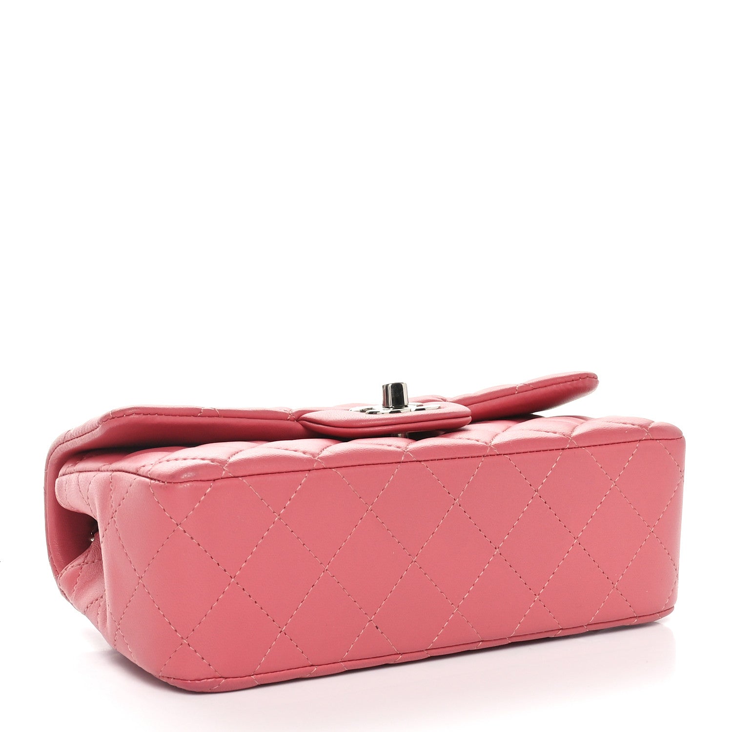 Chanel Lambskin Quilted Mini Rectangular Flap Pink 4 of 10