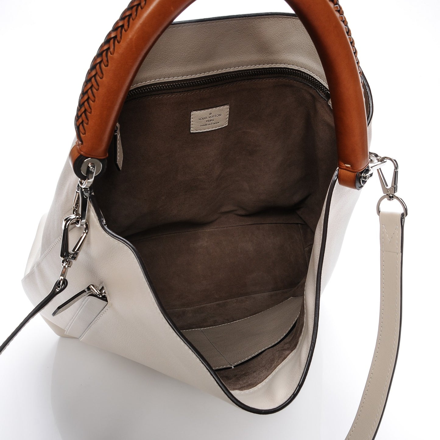 Veau Soie Calfskin Parnassea Bagatelle Hobo Blanc Casse
