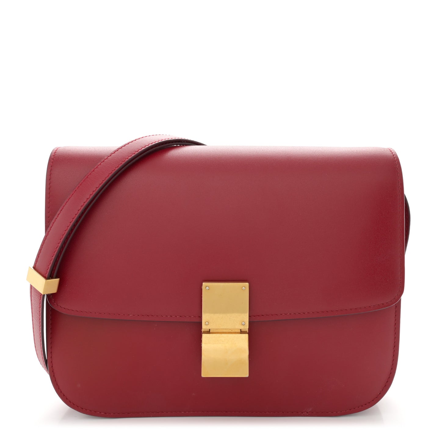 Smooth Calfskin Medium Classic Box Flap Bag Red
