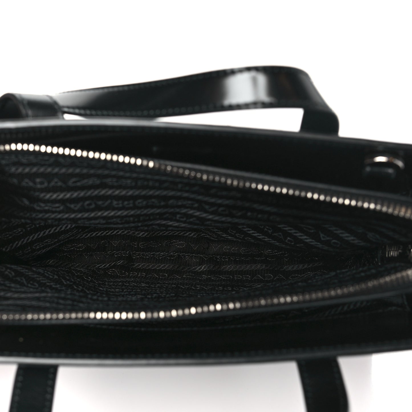 Spazzolato Mini Re-Edition 1995 Double Handle Handbag Black