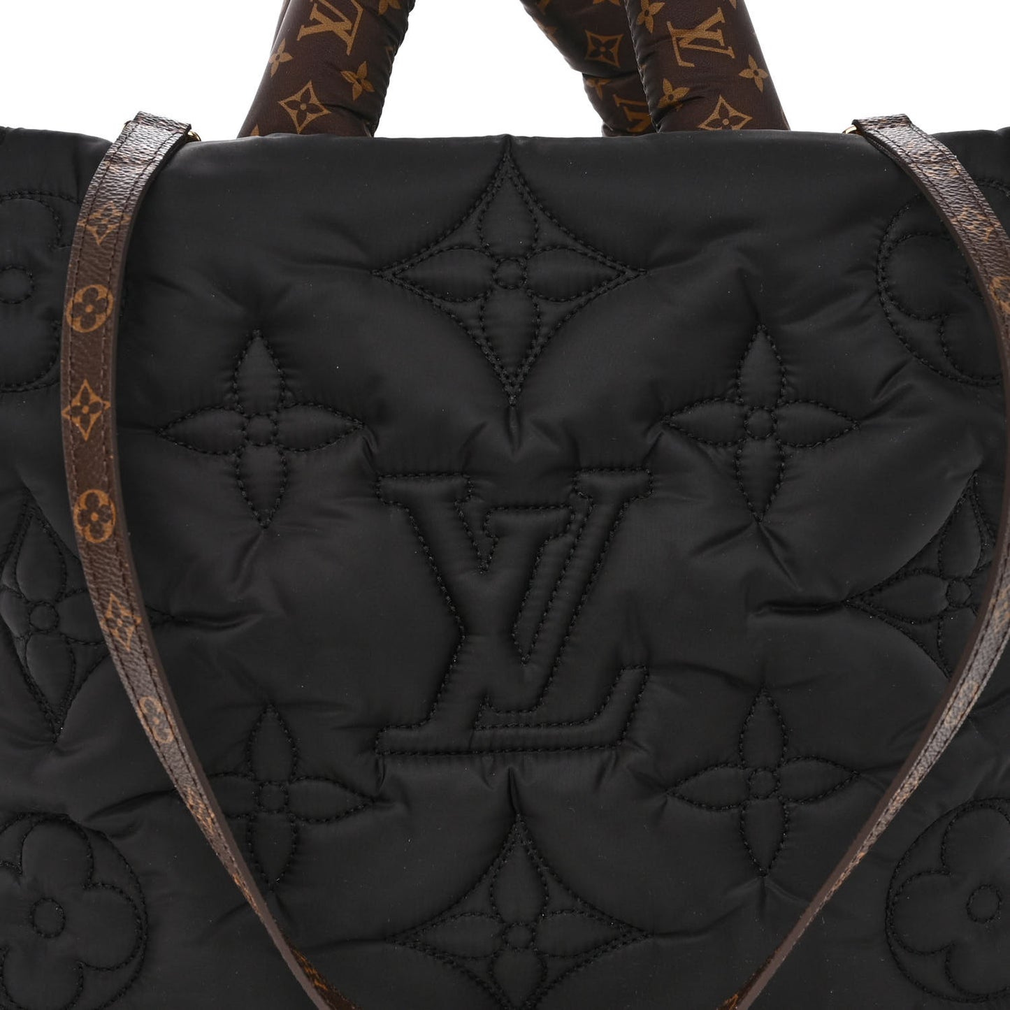 Econyl Monogram Pillow Giant Onthego MM Black