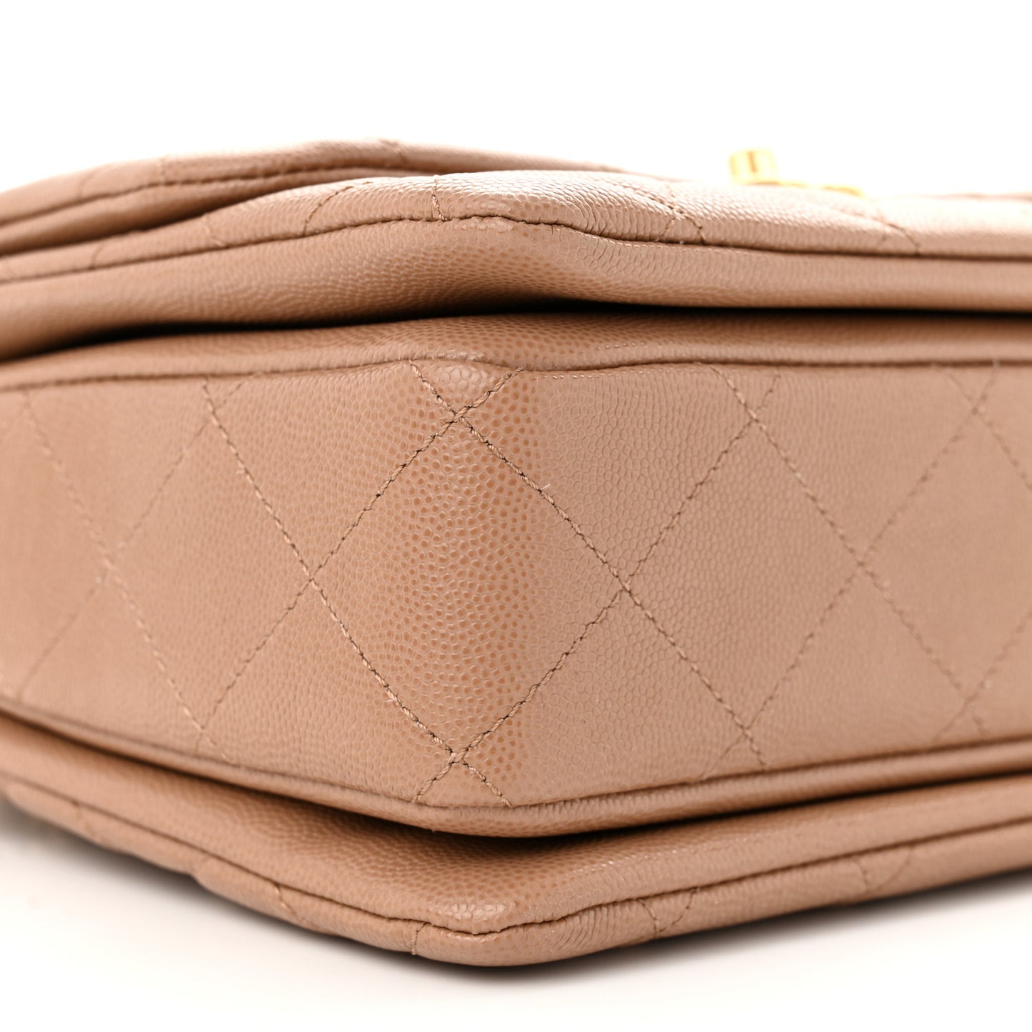 Caviar Quilted Coco First Flap Beige