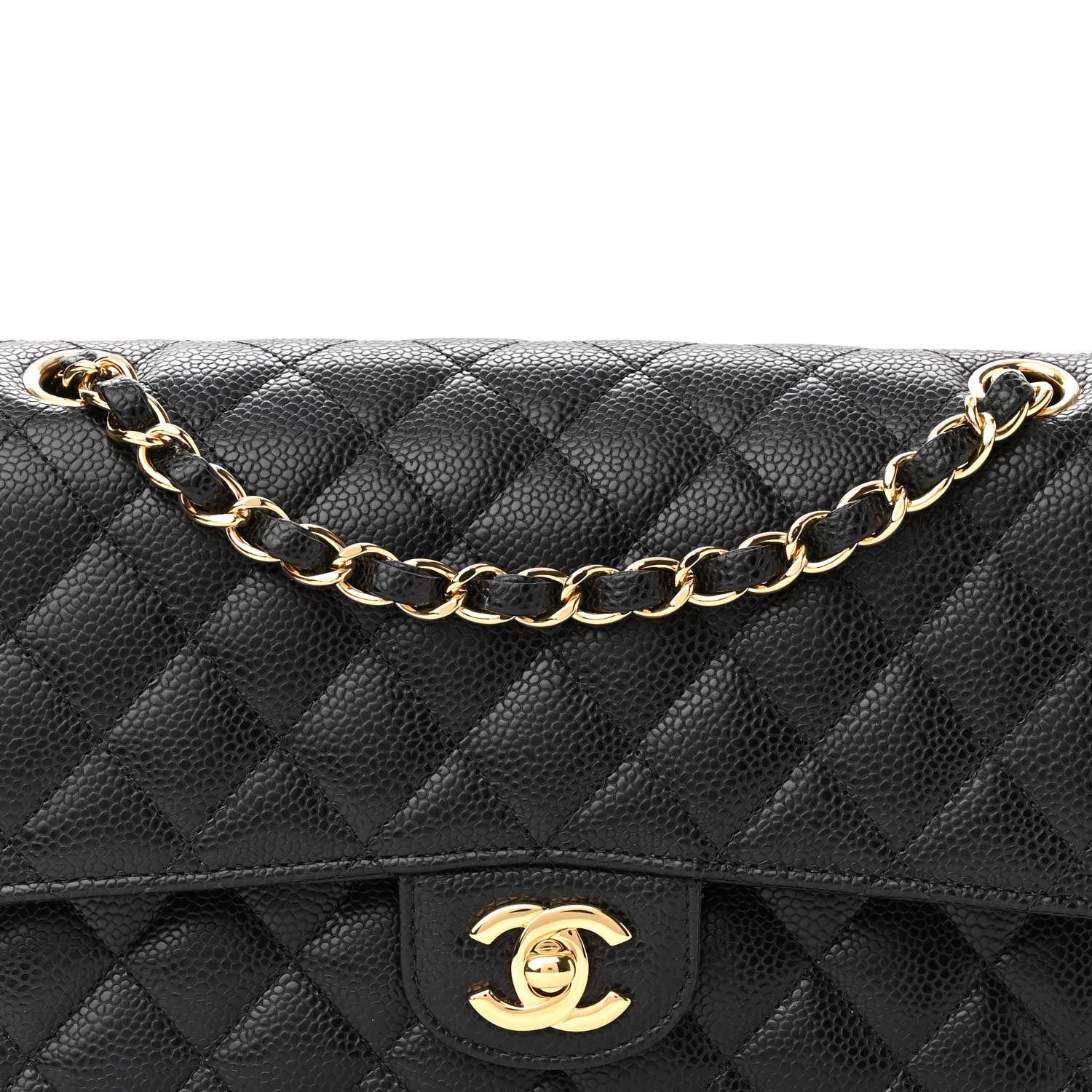 Chanel Caviar Quilted Medium Double Flap Black 8 of 11