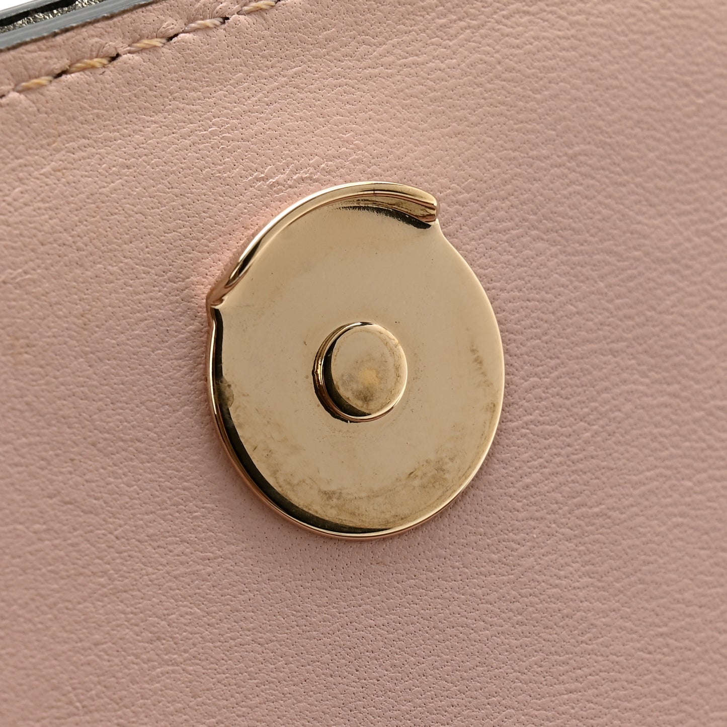 Metallic Calfskin Rockstud Side Slip Wristlet Clutch Gold