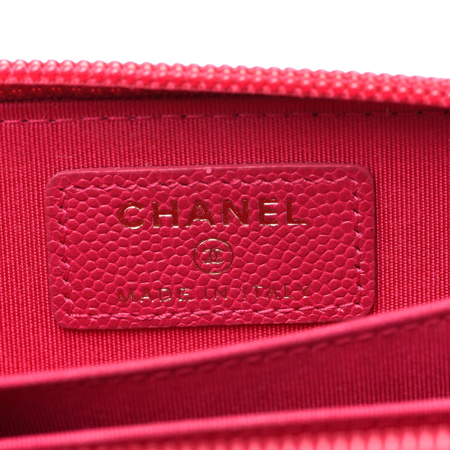 Chanel Caviar Quilted Boy Zip Around Coin Purse Wallet Fuchsia 6 of 11