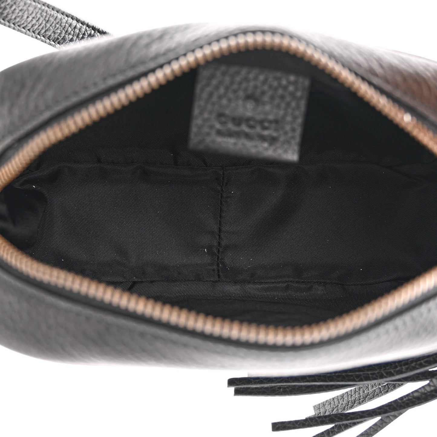 Pebbled Calfskin Mini Soho Disco Bag Black