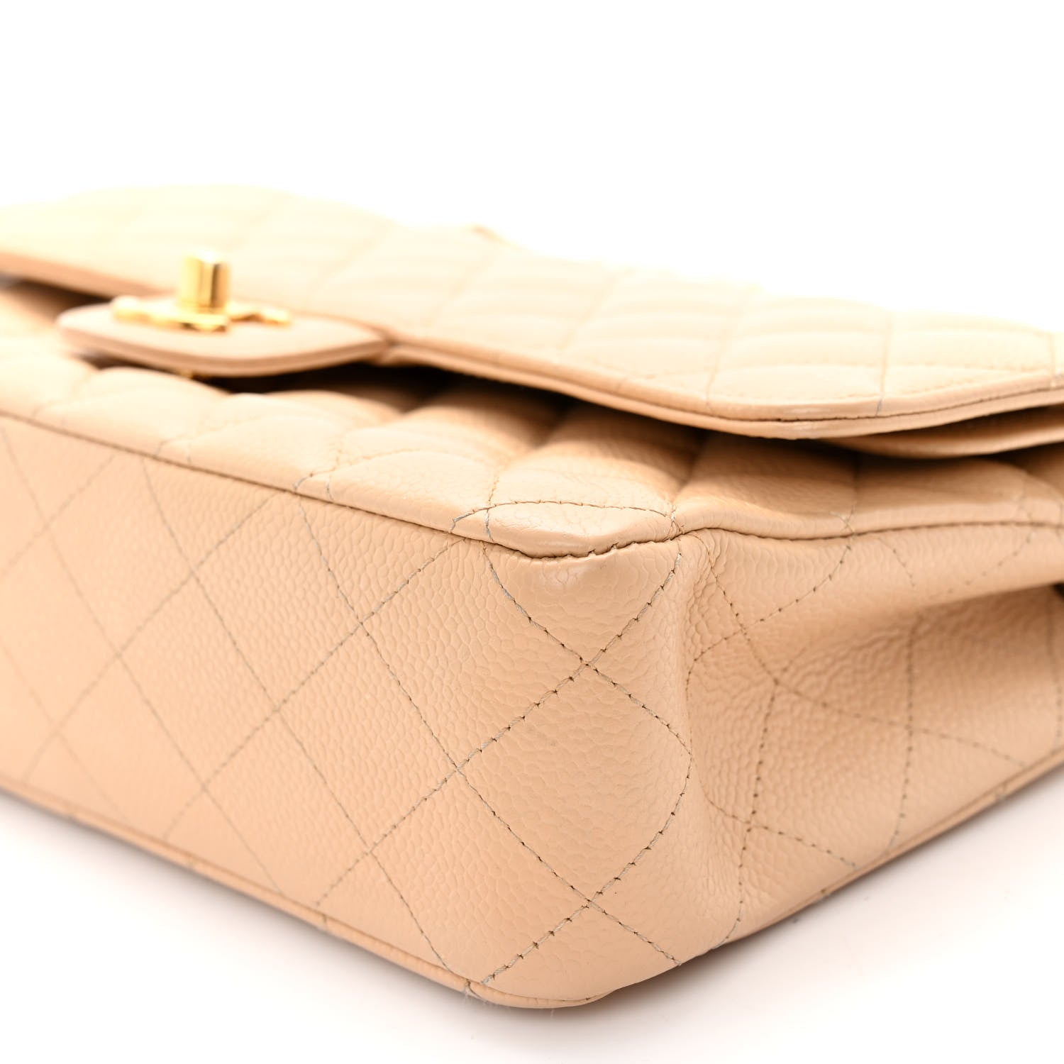 Chanel Caviar Quilted Medium Double Flap Beige 10 of 10