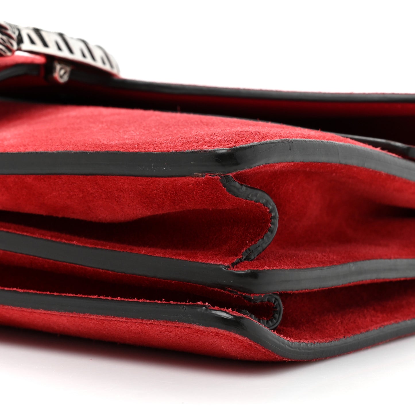 Suede Vitello Velvet Small Dionysus Shoulder Bag Vulcanic Red