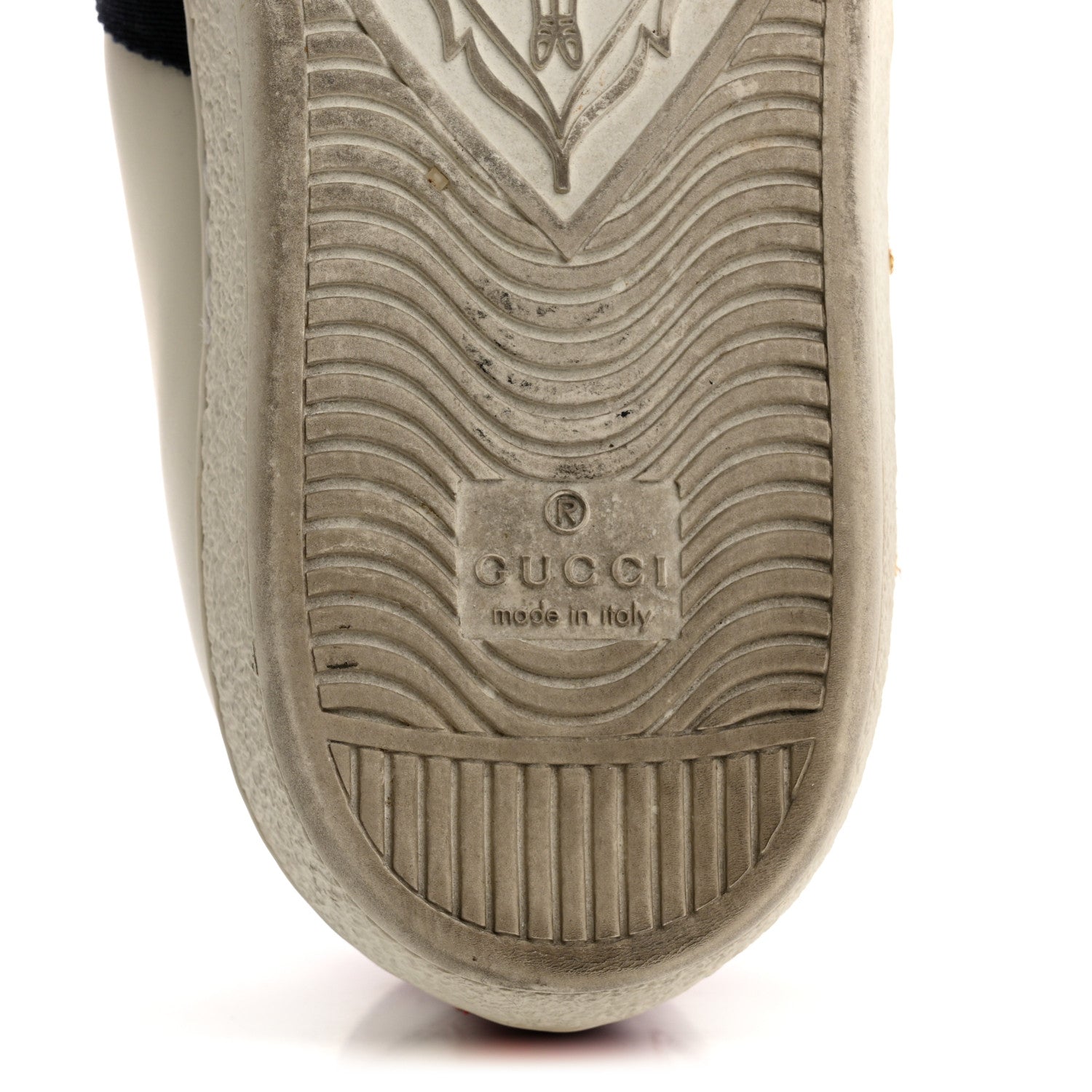 Gucci Calfskin Nappa Web LOVED Embroidered Womens Ace Sneakers 38 White Red Flame Notte 7 of 11