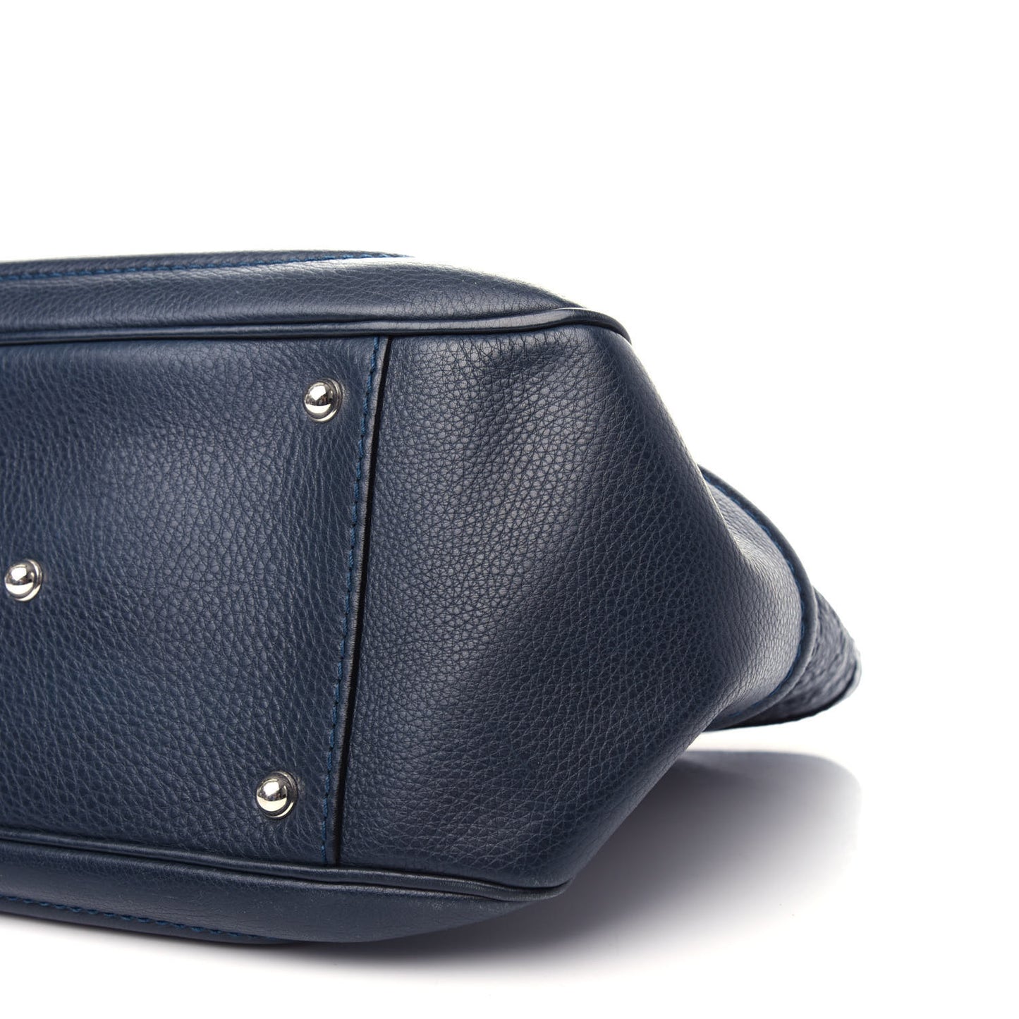 Guccissima Small New Bamboo Tassel Tote Dark Blue