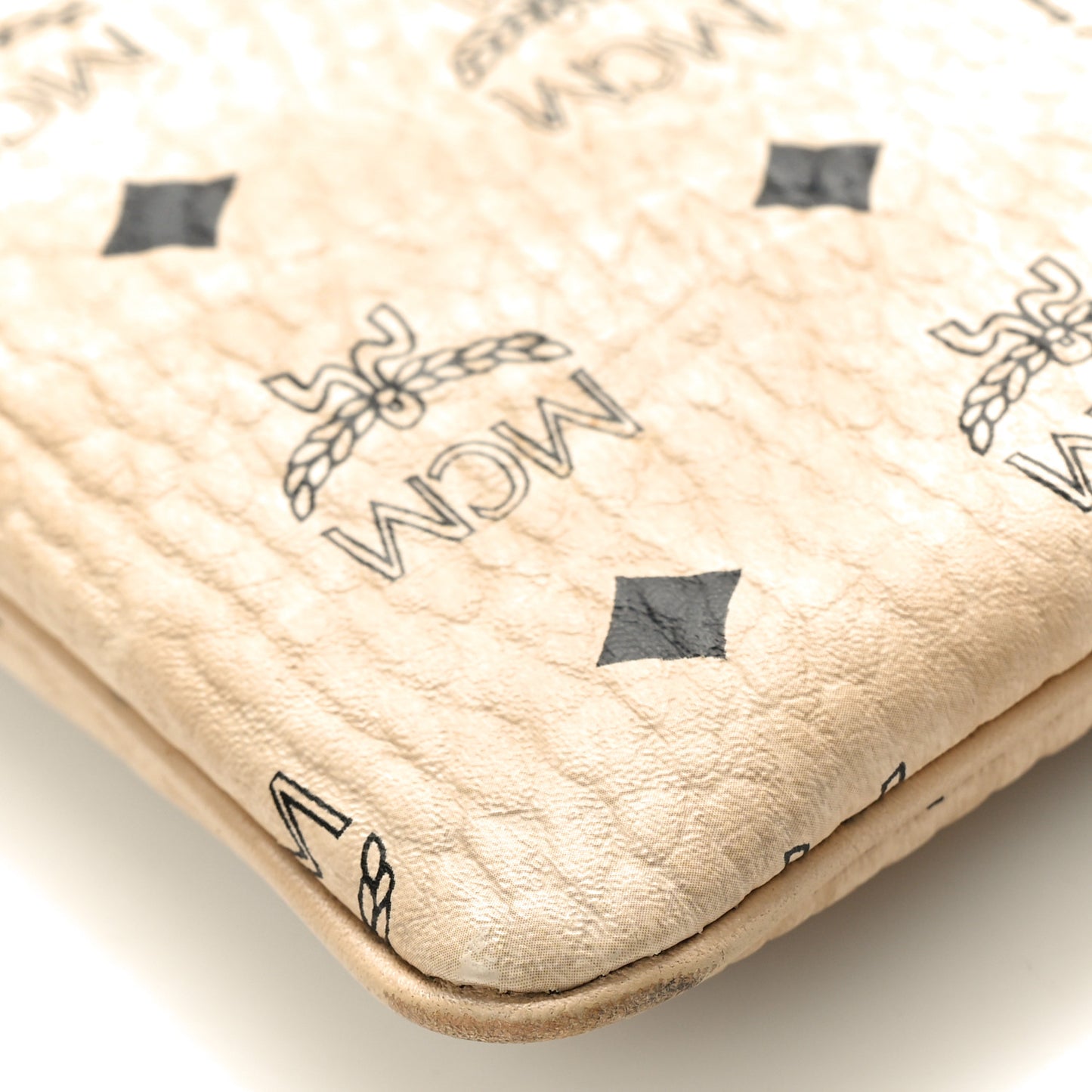 Visetos Medium Crossbody Pouch Beige