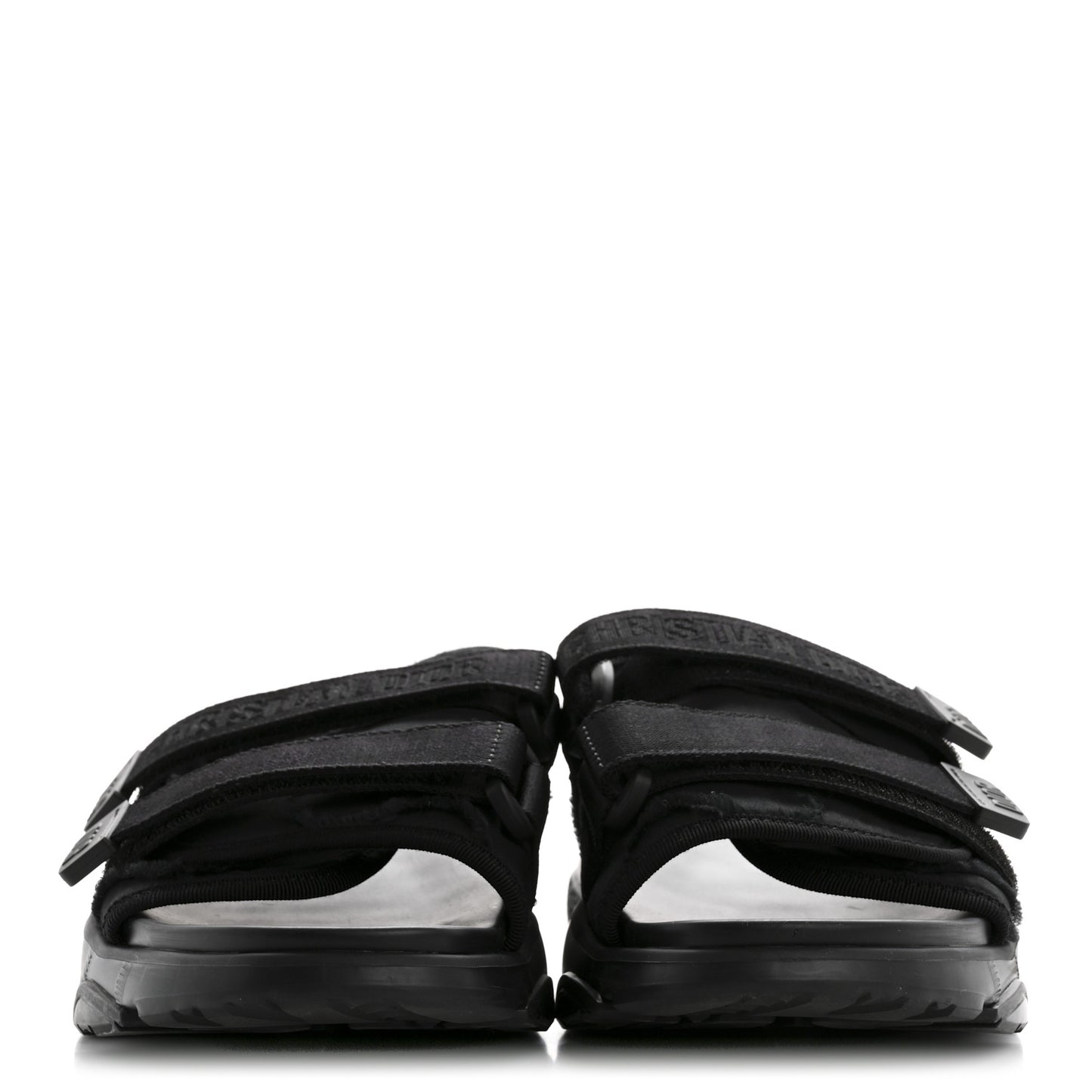 Technical Fabric Camouflage D-Wander Slide Sandals 40 Black