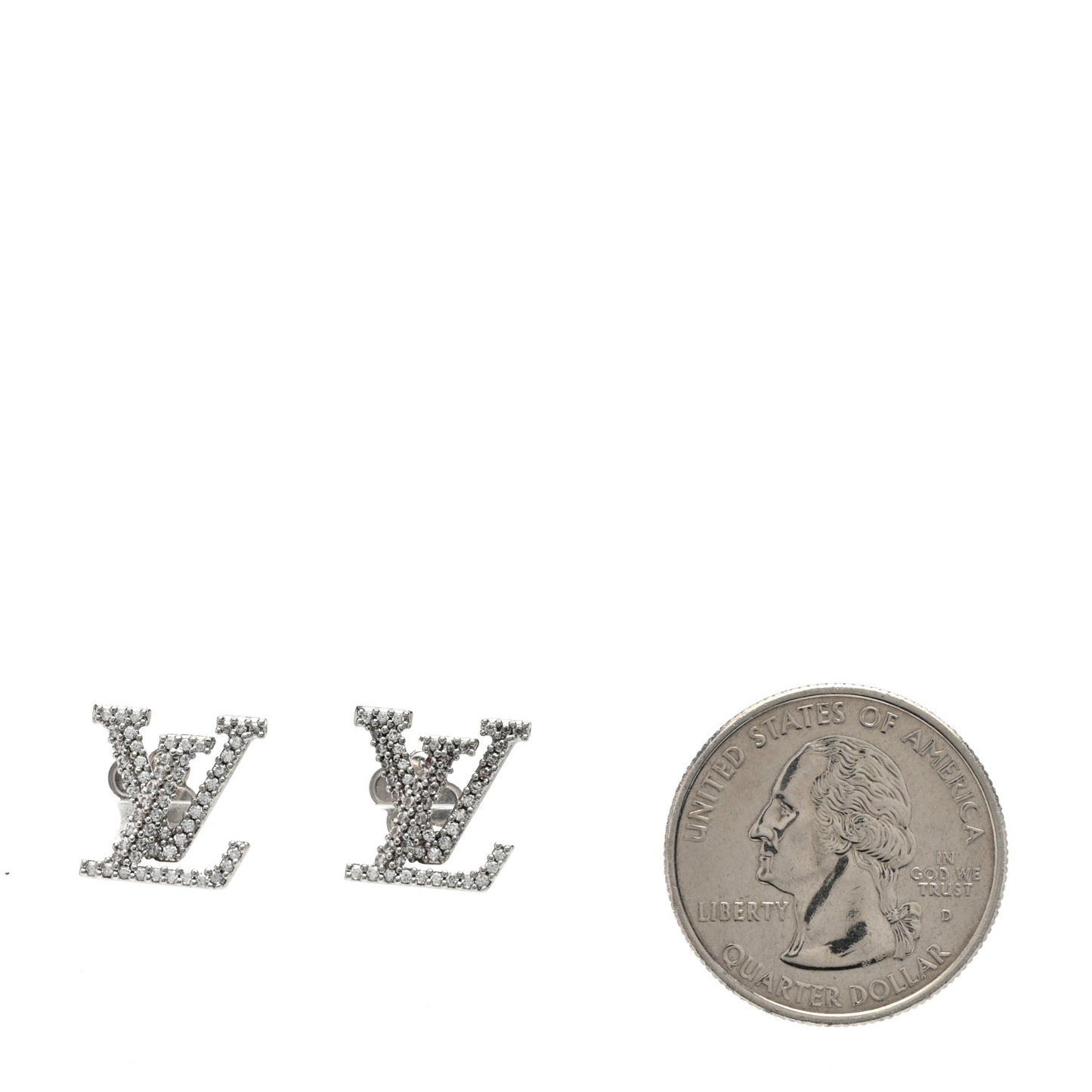 Crystal LV Iconic Earrings Silver