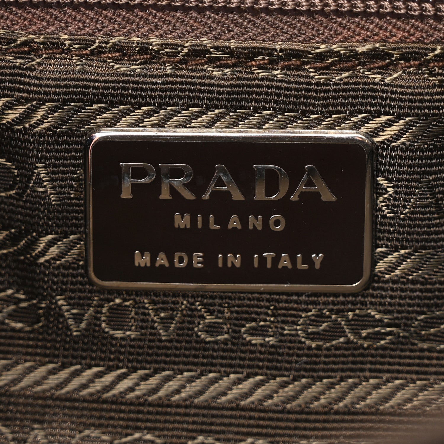 Prada Tessuto Nylon Swing Chain Shoulder Bag Brown 6 of 9