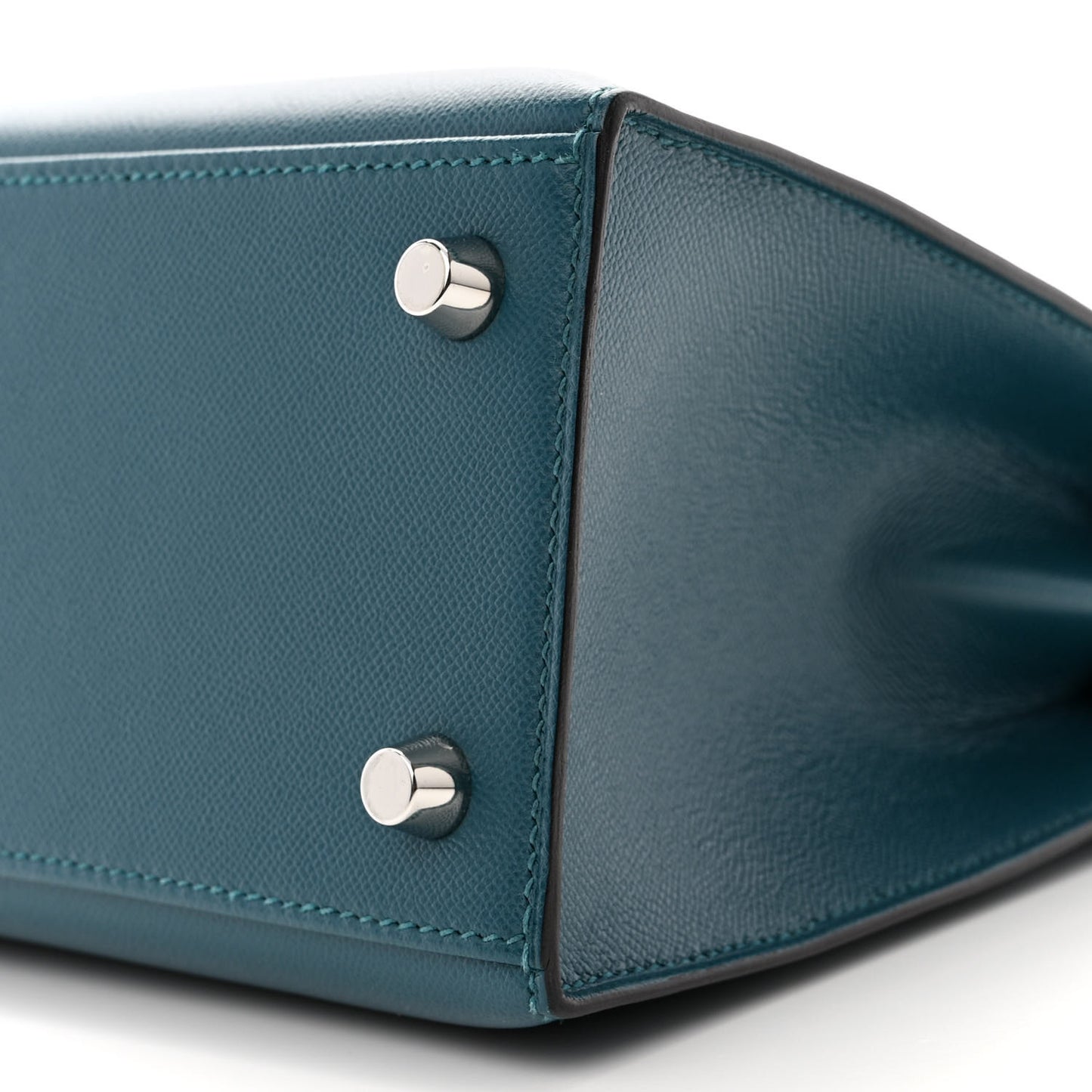 Madame Calfskin Verso Kelly Sellier 25 Vert Bosphore Sienne