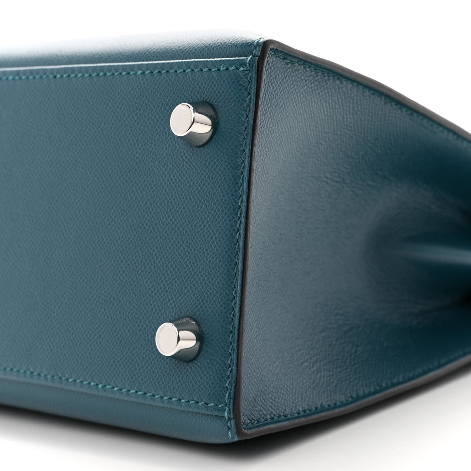 Hermes Madame Calfskin Verso Kelly Sellier 25 Vert Bosphore Sienne 10 of 12