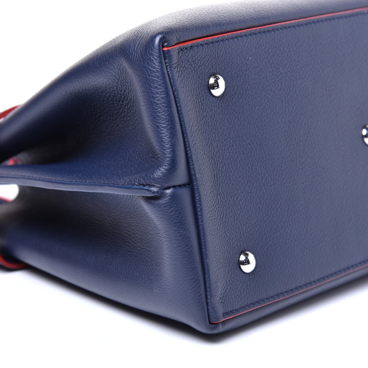 Calfskin Lockme Day Marine Rouge