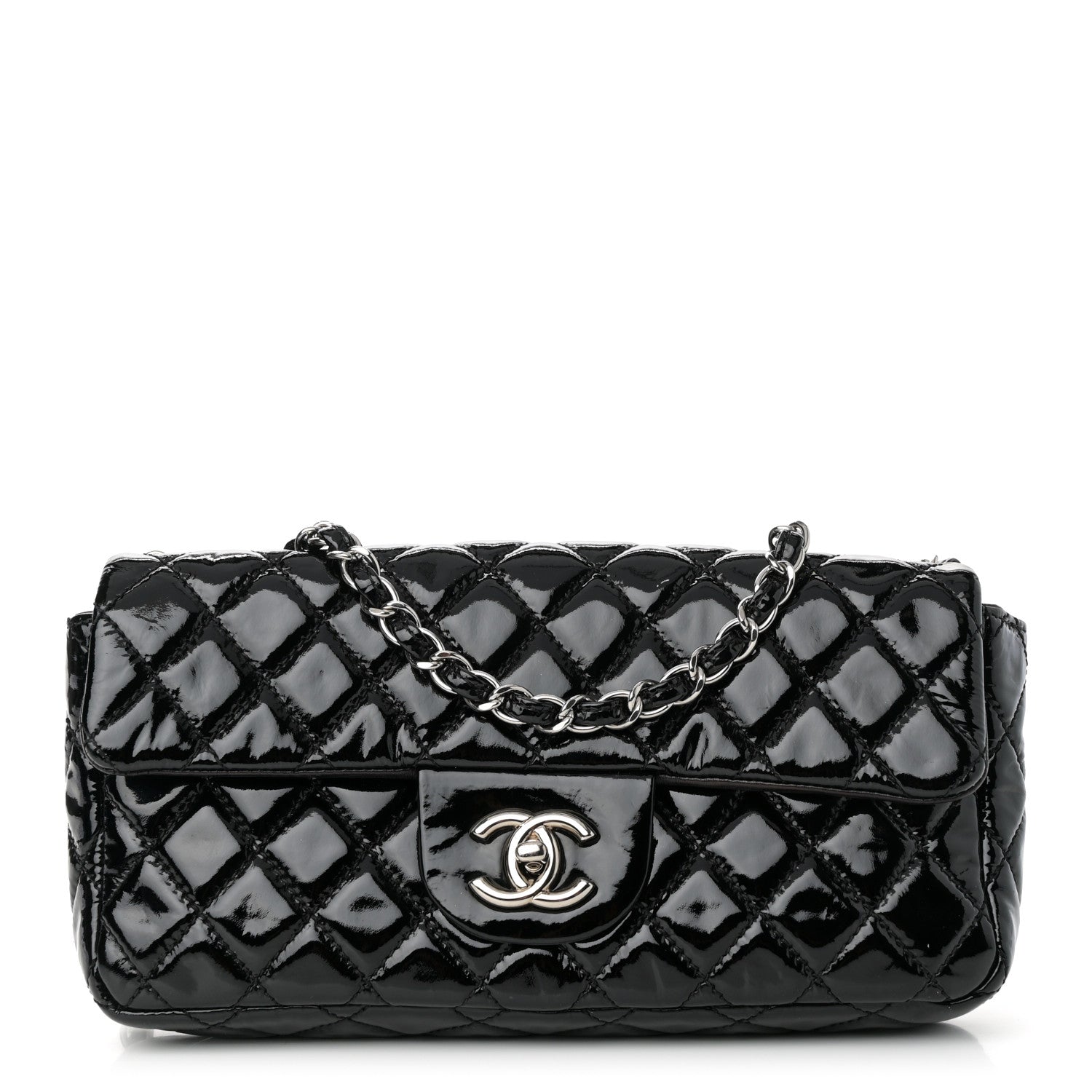 Chanel Patent Quilted Medium Single Flap Black 1 of 14