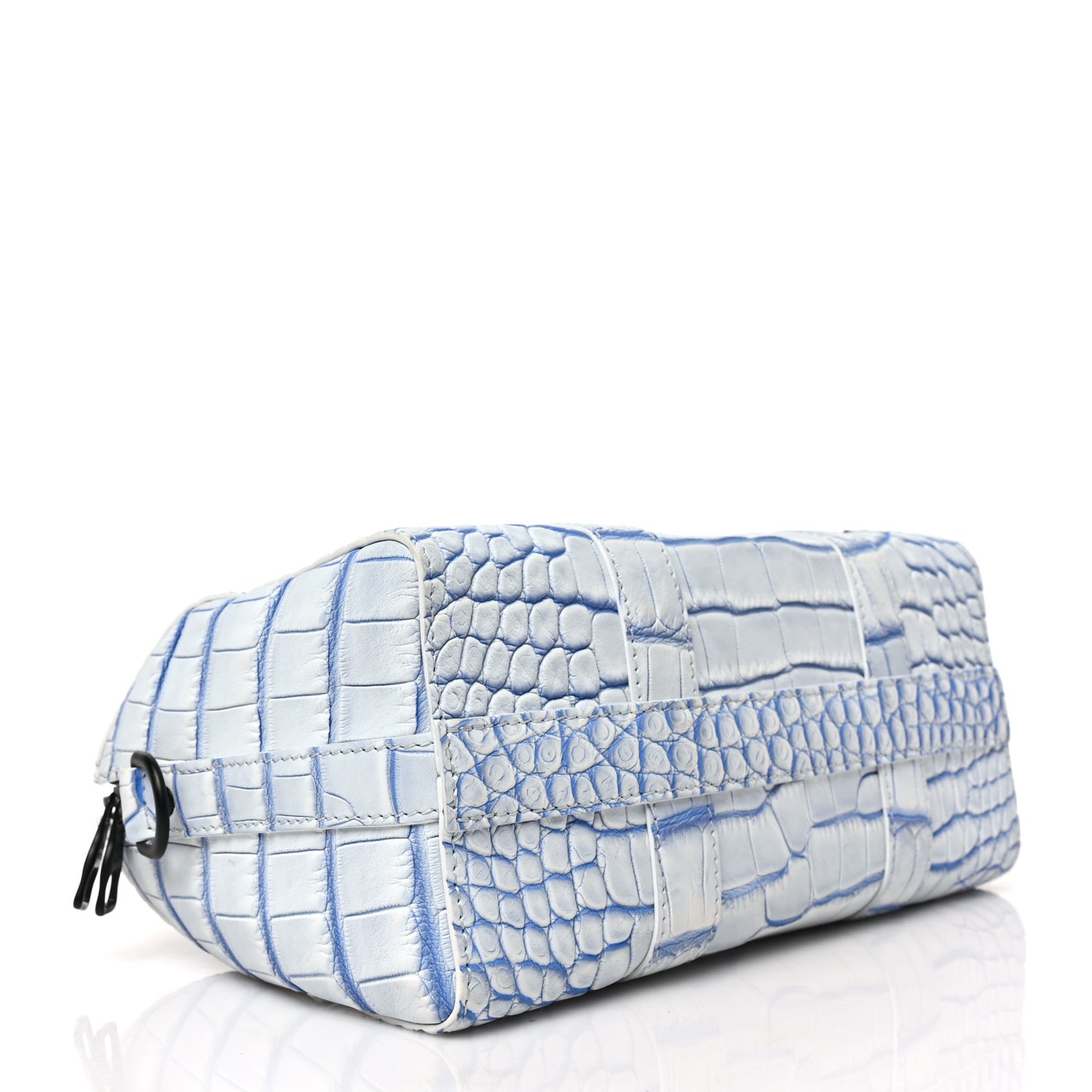 Crocodile Niloticus City Keepall Mat Meringue White Blue