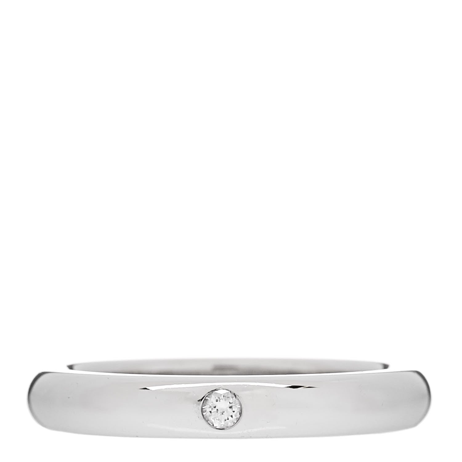 Tiffany Platinum Diamond Elsa Peretti Band Ring 46 3.75 1 of 5