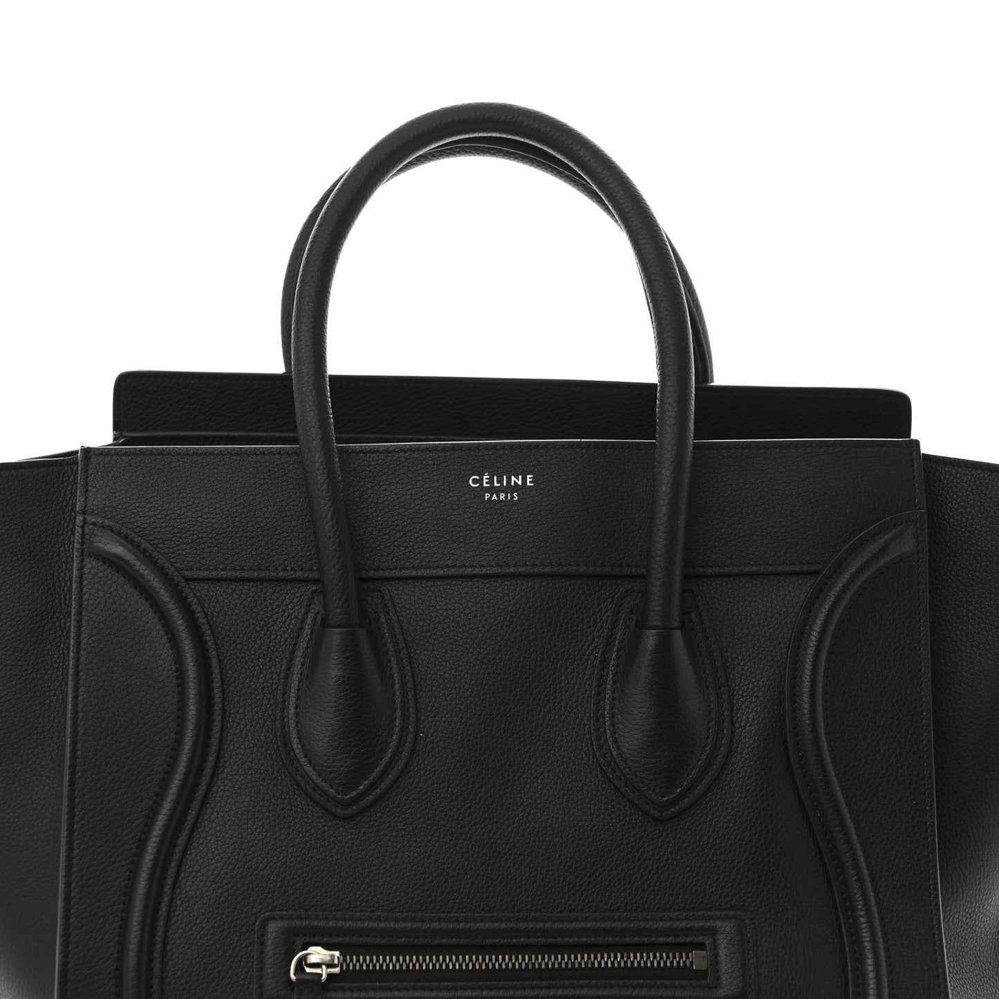 Drummed Calfskin Mini Luggage Black