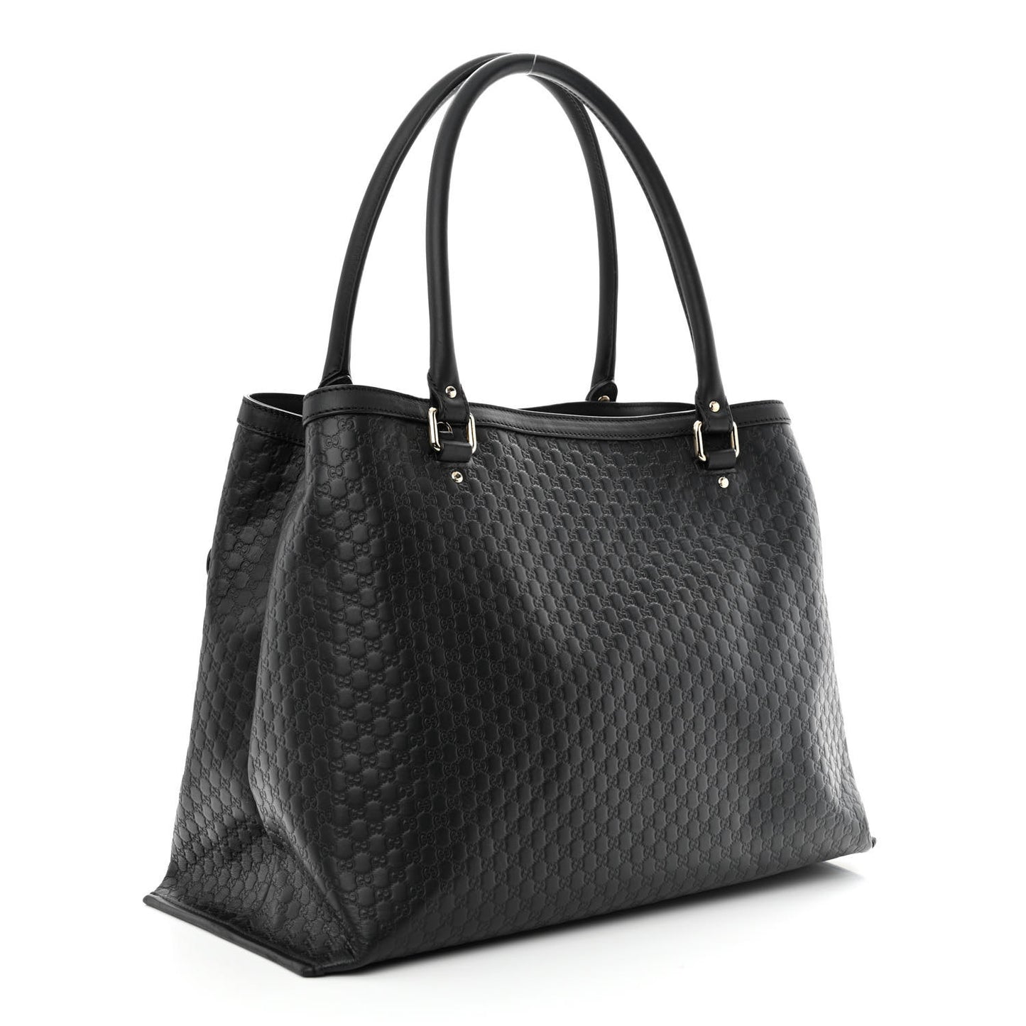 Soft Microguccissima Large Tote Black