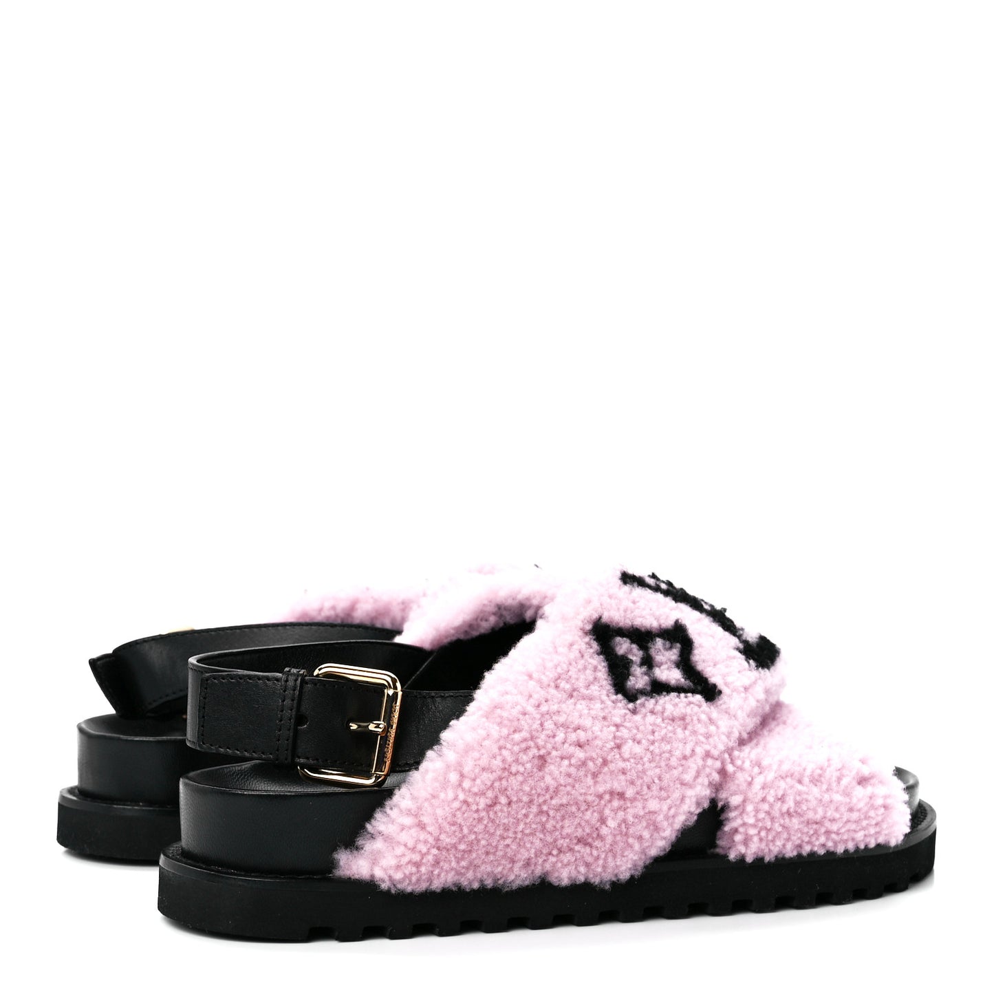 Shearling Paseo Sandals 39 Pink