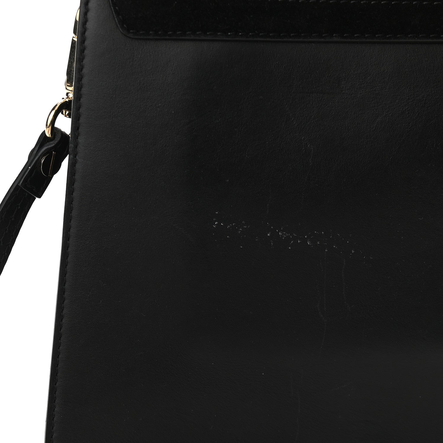 Chloe Suede Calfskin Medium Faye Shoulder Bag Black 10 of 10