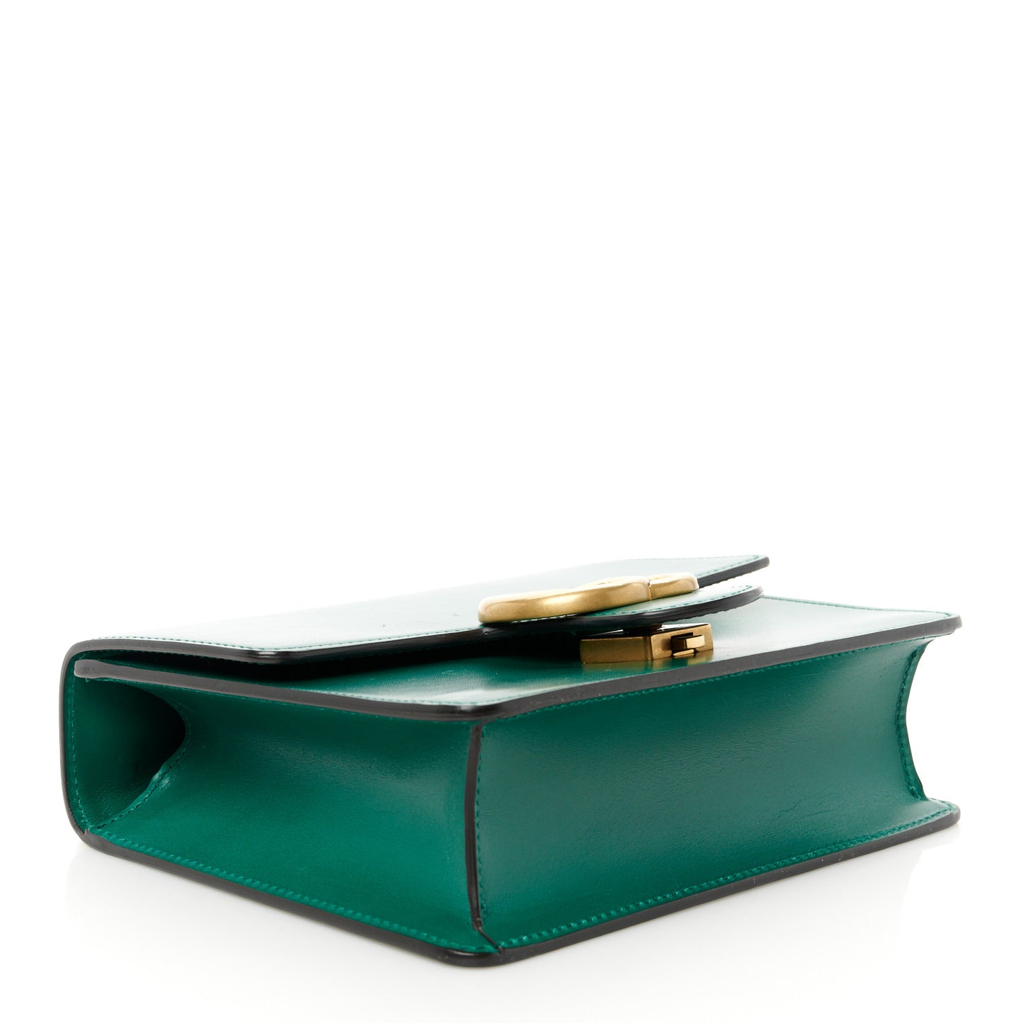 Knight Calfskin Small GG Marmont Chain Handle Bag Emerald