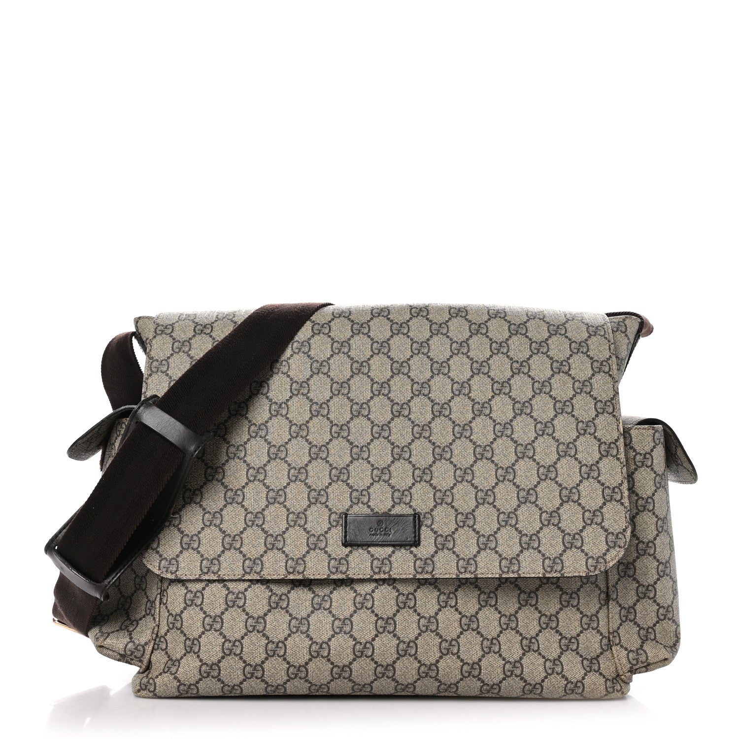 Gucci GG Plus Monogram Messenger Diaper Bag Dark Brown 1 of 10
