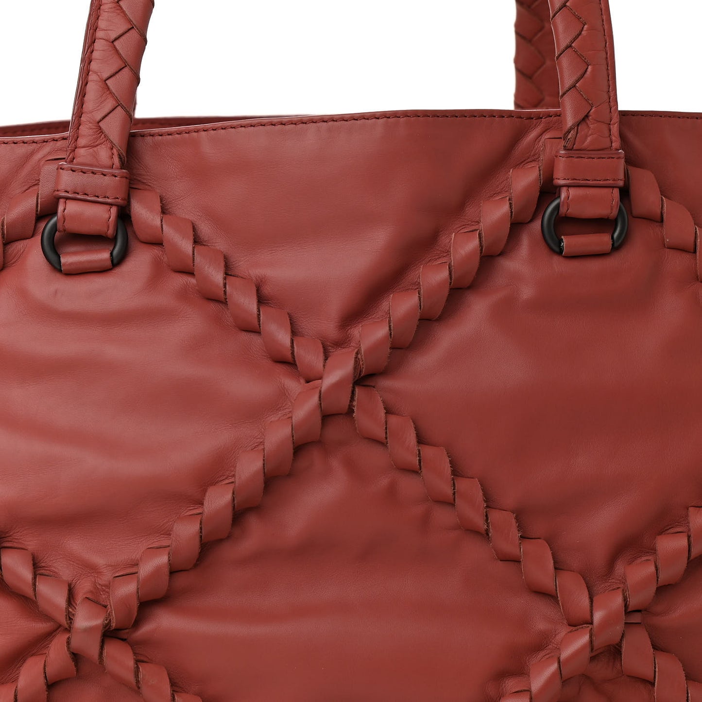 Calfskin Intrecciato Diamond Tote Pompei
