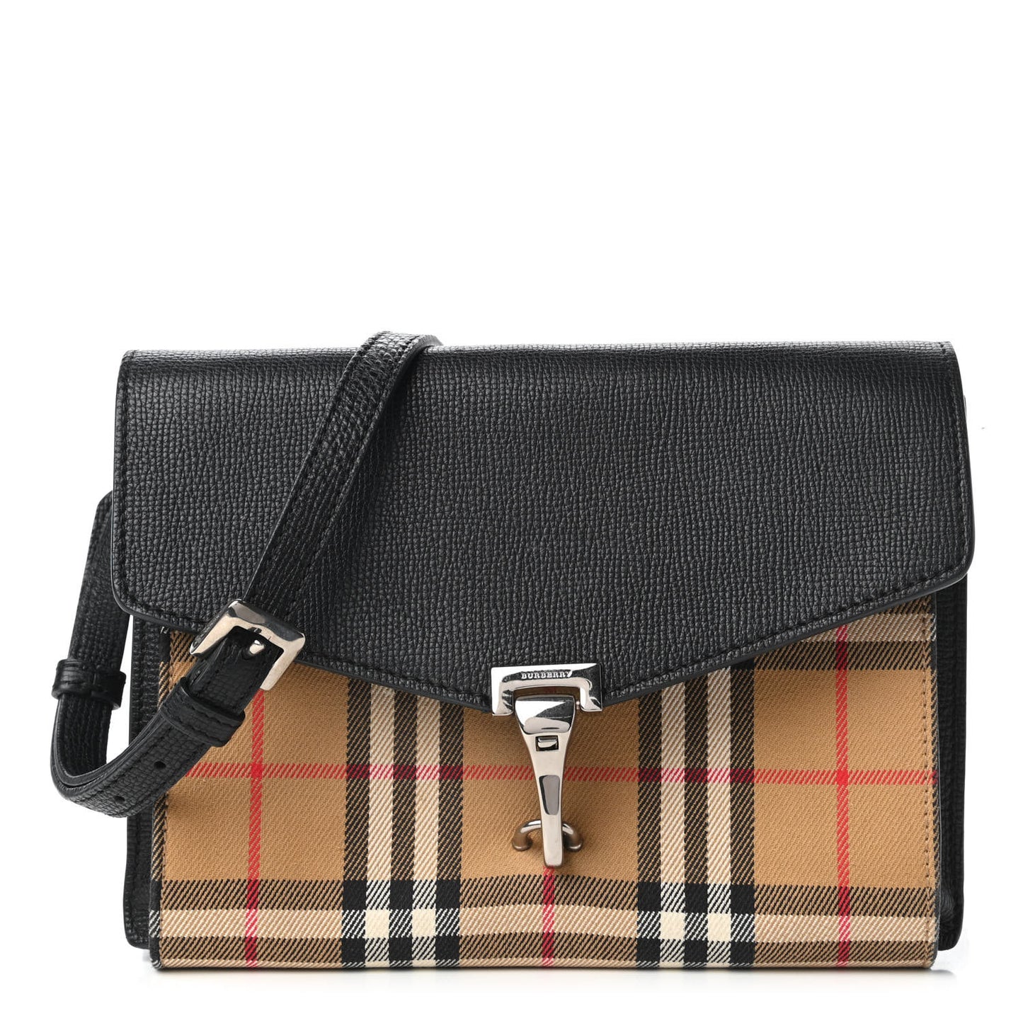 Derby Calfskin Vintage Check Small Macken Crossbody Bag Black