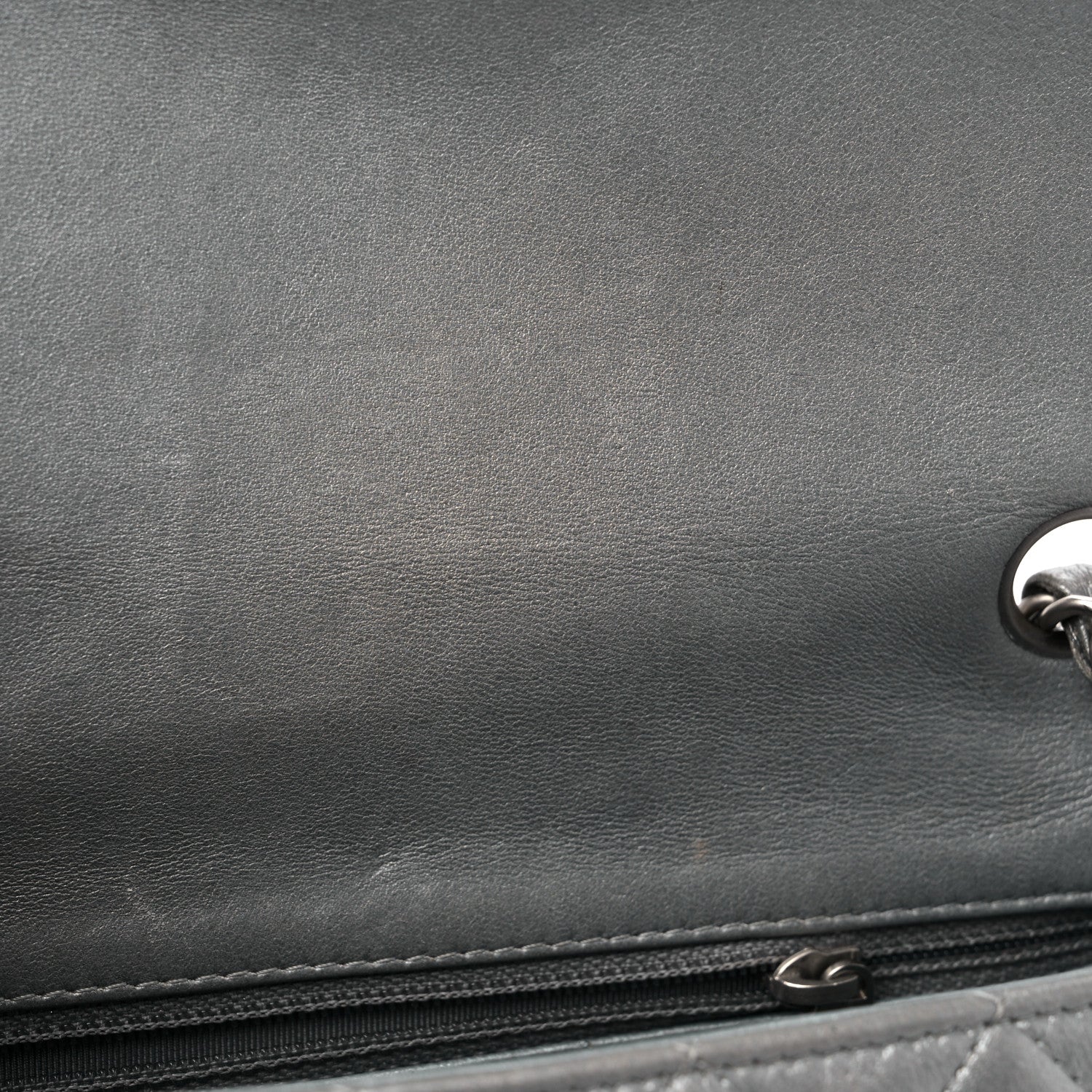 Chanel Metallic Calfskin Quilted Mini Rectangular Flap Ruthenium 14 of 15