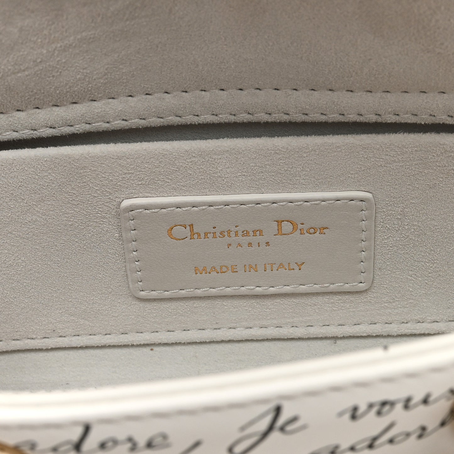 Calfskin Je Vous Adore Dioramour Small Lady D-Joy White Black Red