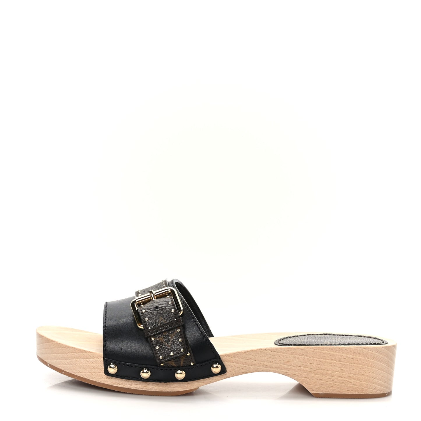 Calfskin Monogram Cottage Mules 41 Black