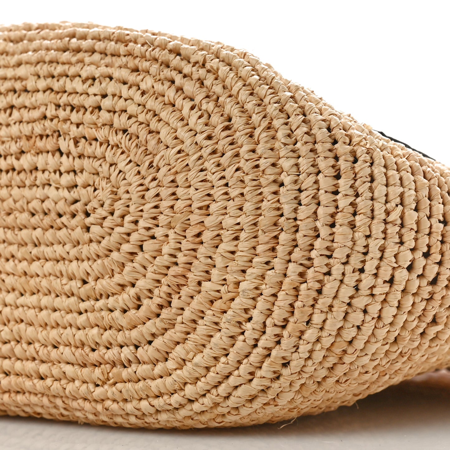 Calfskin Raffia Paulas Ibiza Pochette Bag Natural Tan