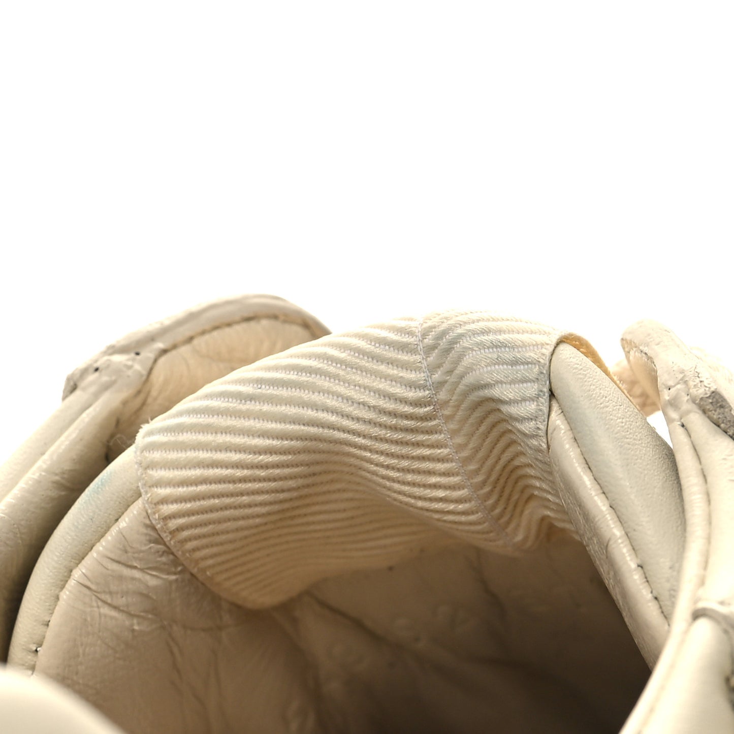 Calfskin Logo Womens Rhyton Sneakers 37.5 Ivory