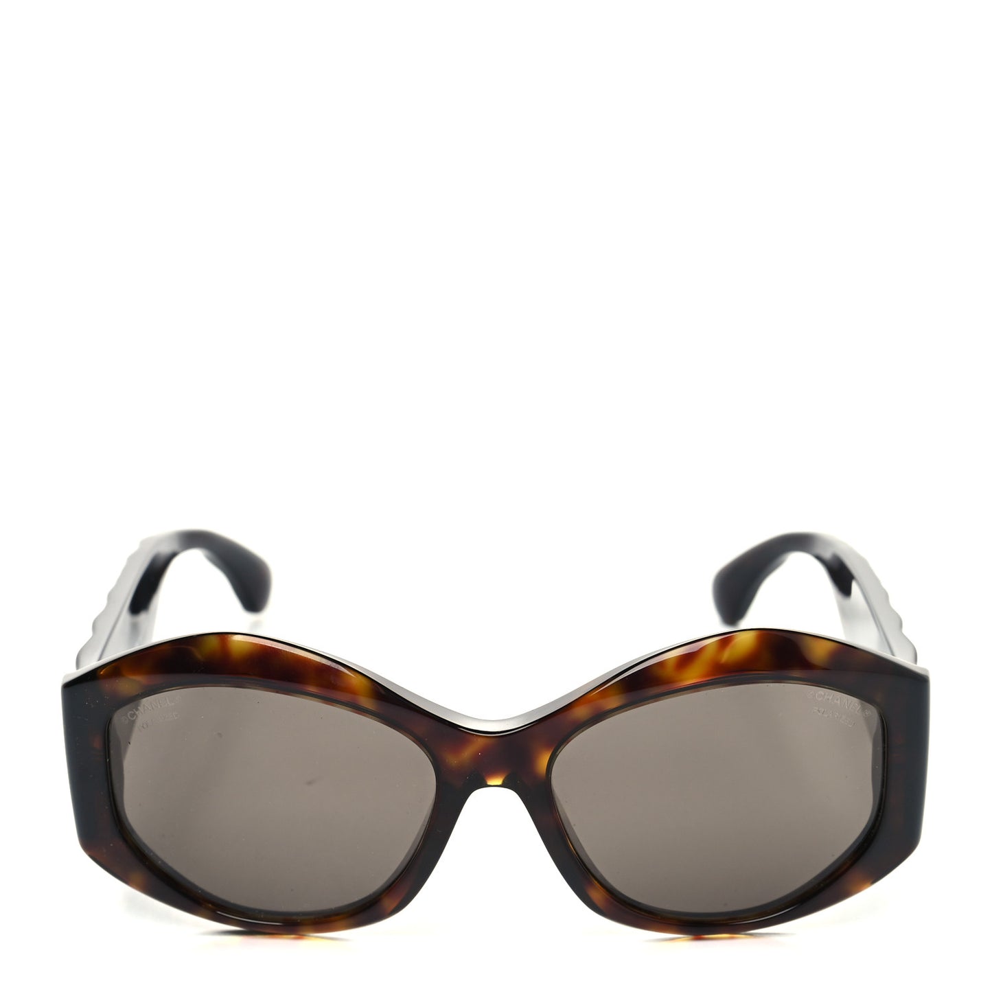 Acetate Quilted CC Sunglasses 5486 Tortoise