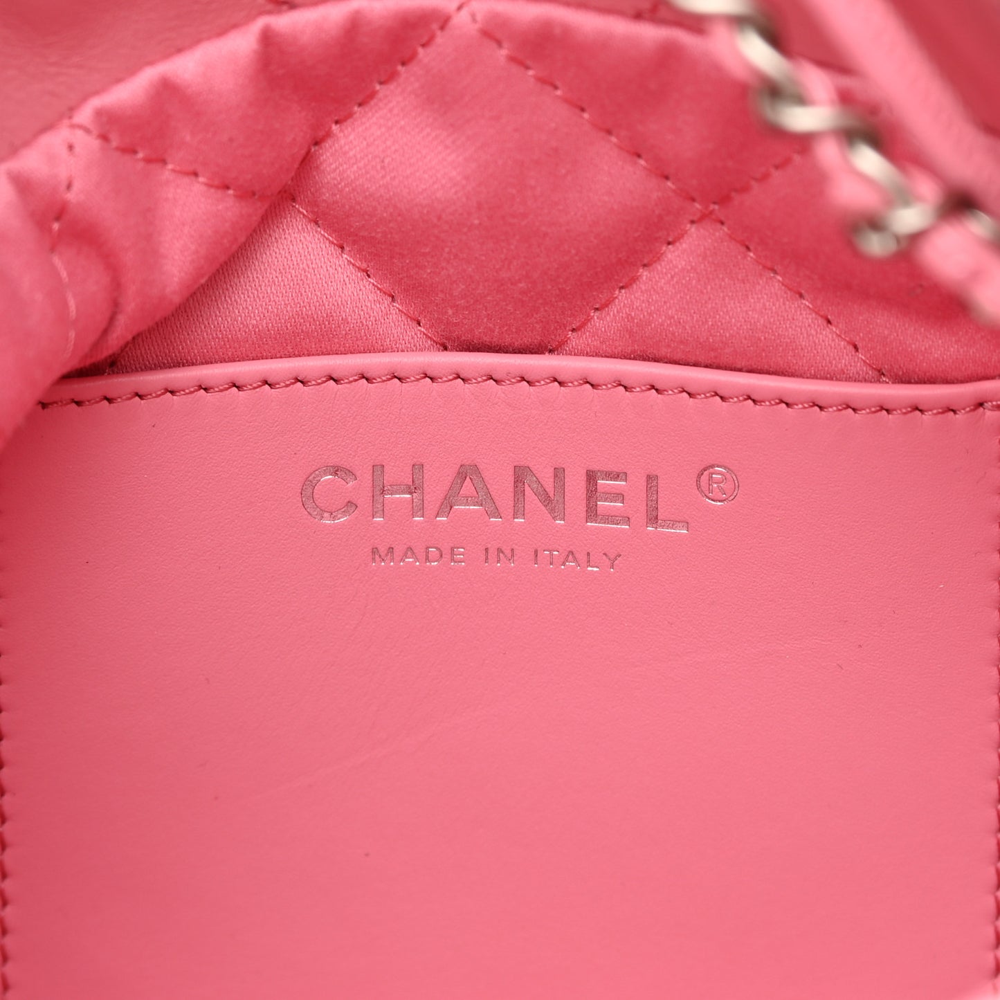 Shiny Calfskin Quilted Mini Chanel 22 Pink