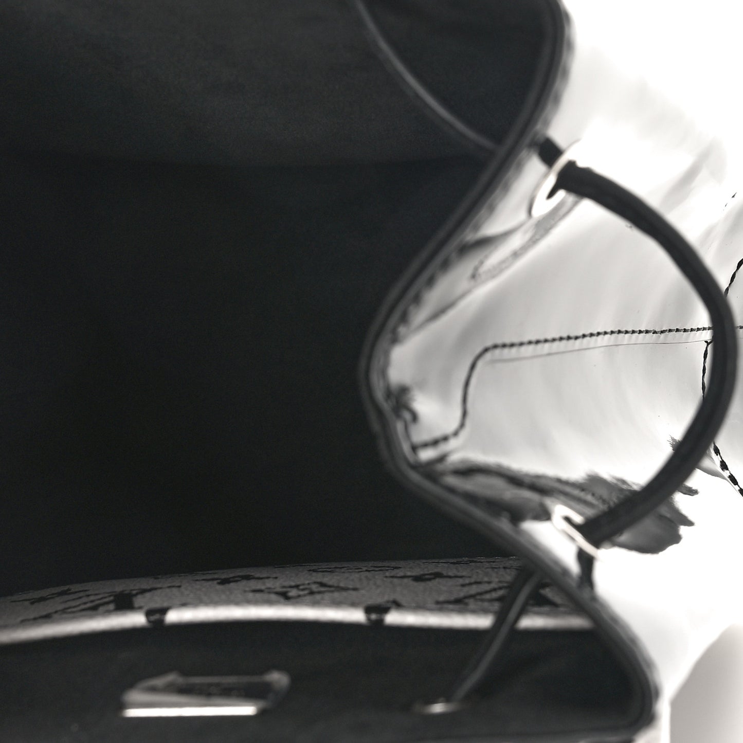 Patent Monogram Hot Springs Backpack Black White