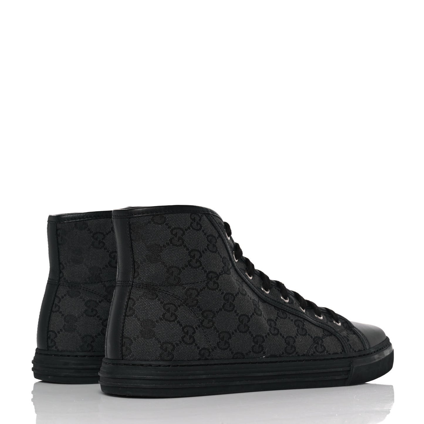Monogram Mens High Top Sneakers 10 Black