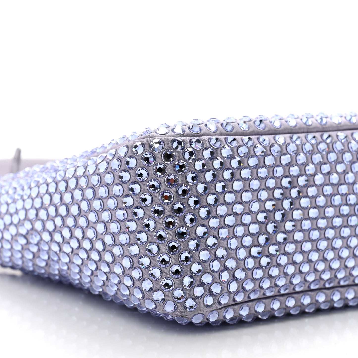 Satin Crystal Mini Re-Edition 2000 Bag Glicine