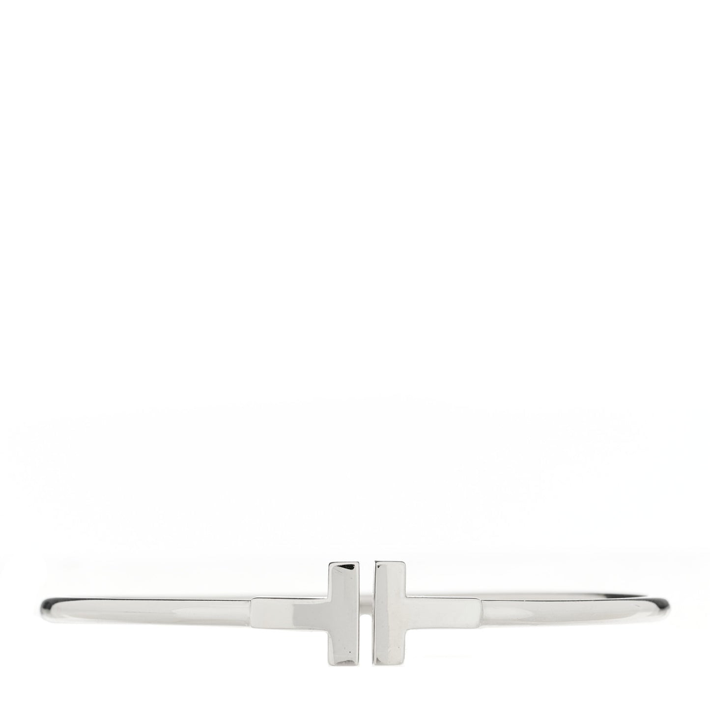 18K White Gold T Wire Bracelet
